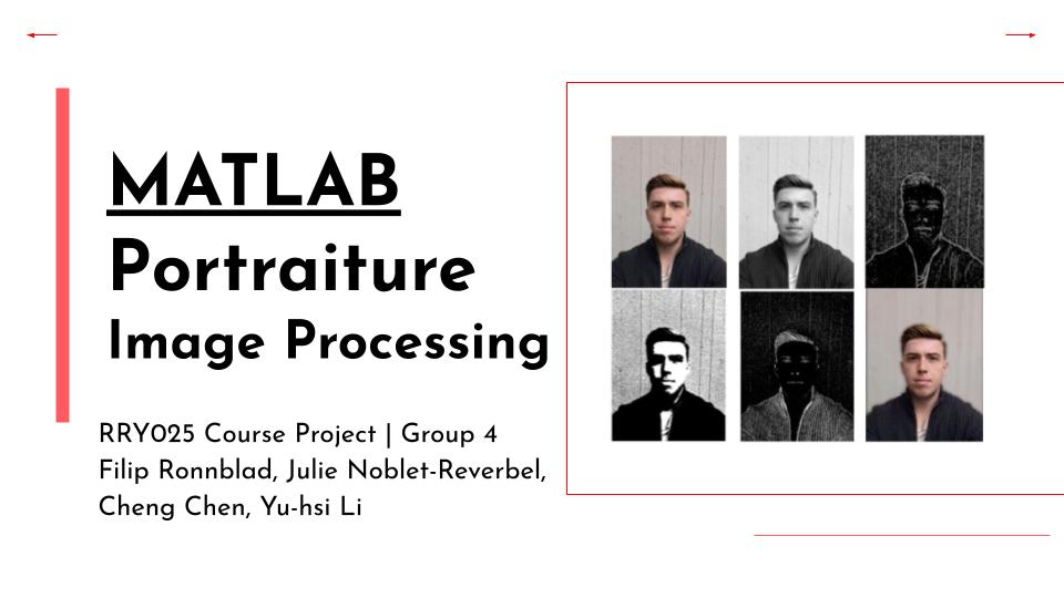 MATLAB Portraiture Image Processing